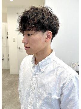 イマ(ima) 無造作ツーブロックマッシュデザインパーマスタイル