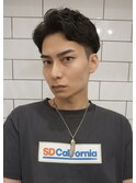 アップバングワンカールパーマ