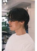 センターパート 大阪美容室メンズニュアンスパーマ