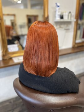 フリーク 石岡店(FREAK) 全頭ブリーチ【オレンジ系】