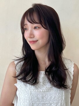 ザック ヴィ(ZACC  vie) ロングレイヤー／チョコブラウン／縮毛矯正/髪質改善