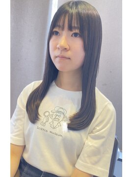 ハーティーモトヤワタ(hearty MOTOYAWATA) 大人ツヤ髪ロング×透け感バング