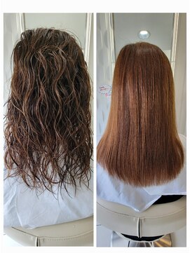 クオリス 赤塚店(QUALIS) ◎縮毛矯正×小顔レイヤーロング20代30代40代