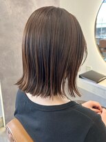 カノエ 福岡香椎店(canoe)&nbsp;切りっぱなしボブ 外ハネボブ ブラウンベージュ ストレート 20代