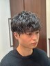 メンズカット＋パーマ（波巻き/ショート）￥13,200→￥12,650[理容/波巻き]