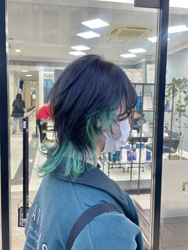 ウルフレイヤーインナーカラー