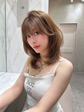 ロンド マーレ 天神大名店(Lond mare) 黒髪/オリーブグレー/小顔/ココアベージュ/レイヤーカット