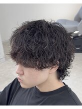 ベル 桑名(BHEL)&nbsp;桑名メンズパーマ波巻きパーマプードルパーマッシュウルフ強め