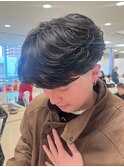ニュアンスパーマメンズパーマメンズ毛流れパーマフェザーパーマ