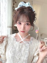 ルイ(LOUIS)&nbsp;【LOUIS】ブリーチなしミルクチョコレート×ふわふわお団子ヘア