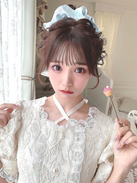 ルイ(LOUIS) 【LOUIS】ブリーチなしミルクチョコレート×ふわふわお団子ヘア
