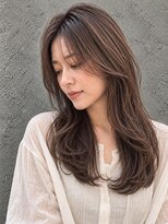 ラベルムバイエーケー(La Belleme by AK)&nbsp;顔まわりレイヤー×艶グレージュ
