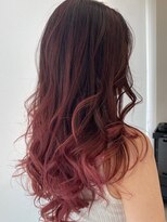 シェルビー 新宿(SHELBe)&nbsp;ローズピンク×カールロング[ヘッドスパ/白髪染め]