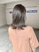 ヘアーアンドアトリエ マール(Hair&Atelier Marl)&nbsp;【Marl】マットグレージュカラー×外ハネミディアム