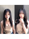 うるツヤロングブラウン#シールエクステ#韓国風レイヤー#札幌
