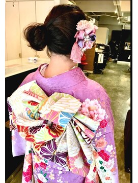 アビリティ ヘアー(ability hair) 和装　成人式　シンプルサイドアップスタイル！