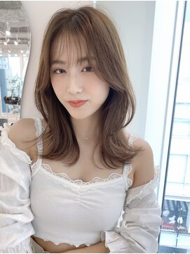 レミエ ダイカンヤマ(lemiie) くびれが可愛いキレイめレイヤーカット☆シースルーバング