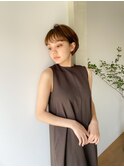 ふんわりショートボブ×アッシュベージュ