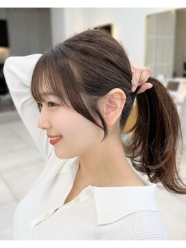 レイリー 原宿 表参道(Rayreee) 結んで盛れる顔周り/小顔似合わせぱっつん前髪