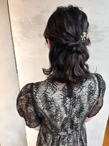 シュリット(schritt) ミディアムボブのハーフアップ渋谷宮益坂ヘアセットmutsuki