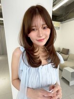 アンジェリカ JR奈良駅前店(ANGELICA)&nbsp;ANGELICA 顔まわりレイヤー 内巻き チョコレートブラウン