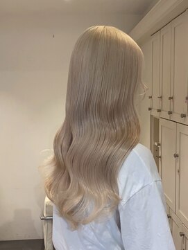 ベレーザ 渋谷(BELEZA) 15899ブリーチ＆ダブルカラーパールベージュホワイトブロンド