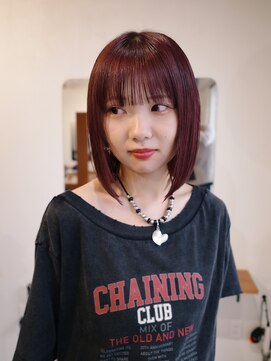 ピュー(Piu-) 【ミディアムボブ/Piu-】ピンクブラウン/暖色カラー