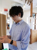 ディッセンバー 伊勢崎(December)&nbsp;メンズ/ブルーブラック/フェザーパーマ/ニュアンスパーマ/