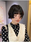 ウルフボブレイヤーウルフショートパーマミニボブパーマ