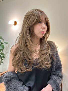 ハーパーズ 渋谷(harpers) アッシュベージュバタフライレイヤーカット