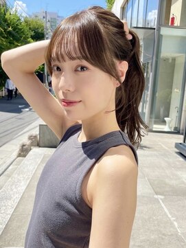 ノラ ヘアーサロン(NORA HAIR SALON) ナチュラル小顔前髪あり後れ毛サイドバング結べるボブくびれヘア