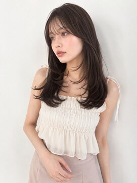 ユーフォリア 青山(Euphoria) 【担当きょうこ】抜け感レイヤーシースルーバング赤み消しカラー