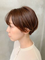 テトヘアー(teto hair) オレンジベージュ、マッシュショート、丸みショート