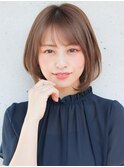 ★大人かわいい似合わせカットアースカラーくびれヘアボブ