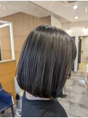 暗めマットアッシュカラー×韓国風ボブ
