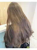 透明感髪質改善ベージュダブルカラーミルクティーグレージュ