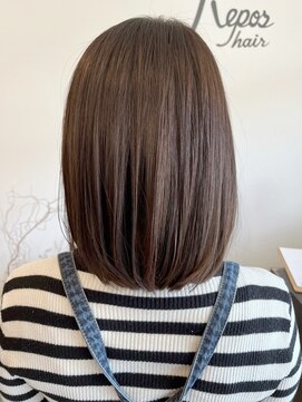 レポヘアー(Repos hair) 小顔ショコラアッシュヘルシースタイルふんわりカール