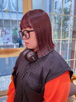 ネオリーブアイム 横浜西口店(Neolive aim)&nbsp;顎下ぱつっとボブ、透明感レッド横浜【成田】