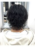 【波巻きパーマ×メンズミディアムウルフ】スパイラルパーマ名駅