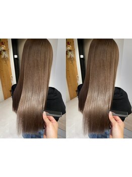 髪質改善に特化した酸性ストレートが口コミで大人気！髪のダメージを最小限に抑え、自然な仕上がりに♪