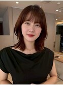 髪質改善＊ケアカラーチェリーブラウン＊美髪【Zina高田馬場】