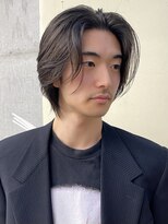 【ステップボーンカット】メンズミディアムセンターパート