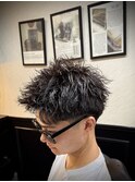 田町スパイキーショートメンズショートパーマ短髪パーマショート