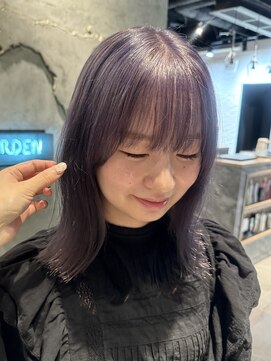 ガーデントウキョウ(GARDEN Tokyo) ミディアムヘア/ケアブリーチダブルカラー/ラベンダーグレージュ