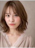 くせ毛風カシスブラウン小顔くびれボブウルフA1越谷20代30代40代