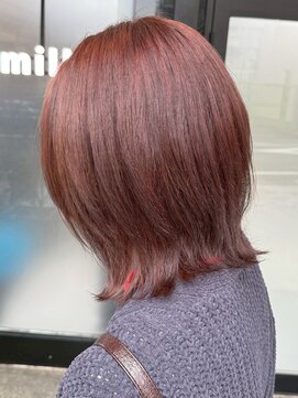 ミル(1001 mille) イルミナカラー/イヤリングカラー/カラー/オレンジブラウン