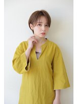 ハピネス 王寺店(Happiness)&nbsp;前髪なし耳かけブリーチ無しダブルカラー　奈良王寺