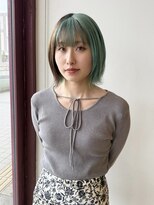 ルッツ(Lutz. hair design) 4/1 ミントカラー ブロックカラー デザインカラー【千代田彩夏】