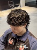 波巻きウルフパーマ70%/メンズパーマ/波巻きパーマ/ウルフパーマ