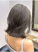 ブリーチなしブラウンベージュグレージュレイヤー春カラー